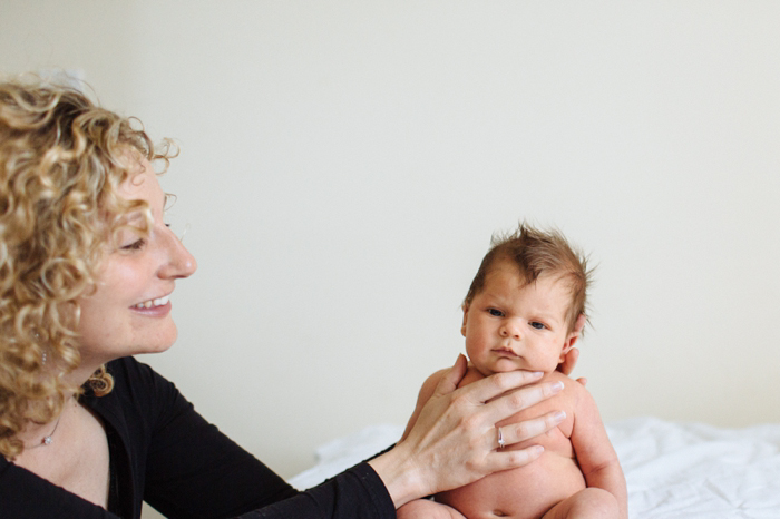 baby photographs at home with mother