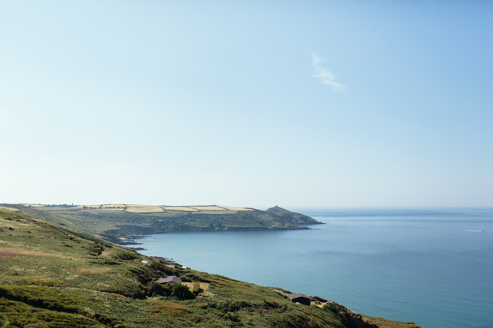 Whitsand Bay, Cornwall with Rame Head in Polhawn Fort in distance