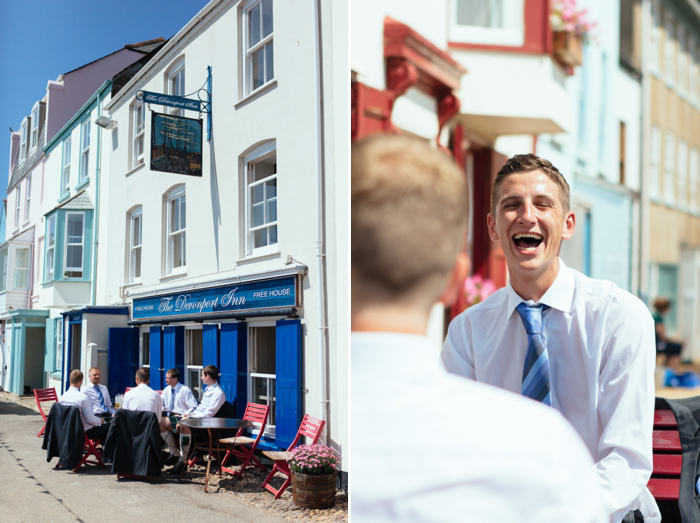 groomsmen at The Devonport Inn in Kingsand