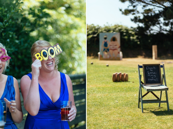 fun outdoor wedding reception